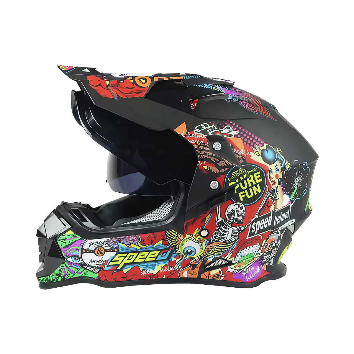 Casco Off Road R1 CC-OFR-R1-006 Certificado DOT Motocross