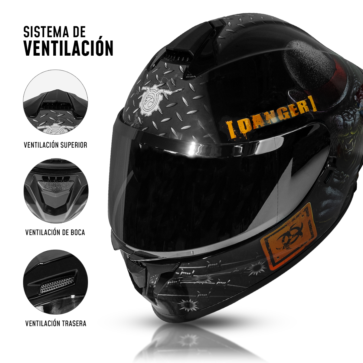 Casco Integral On Road S3 CC-INT-S3-010 Certificación DOT y ECE