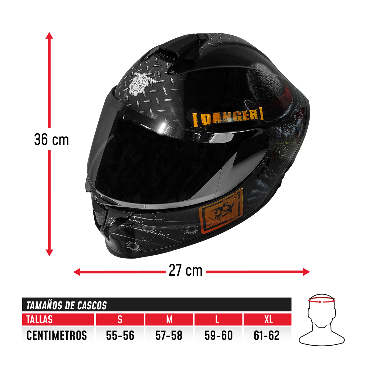 Casco Integral On Road S3 CC-INT-S3-010 Certificación DOT y ECE
