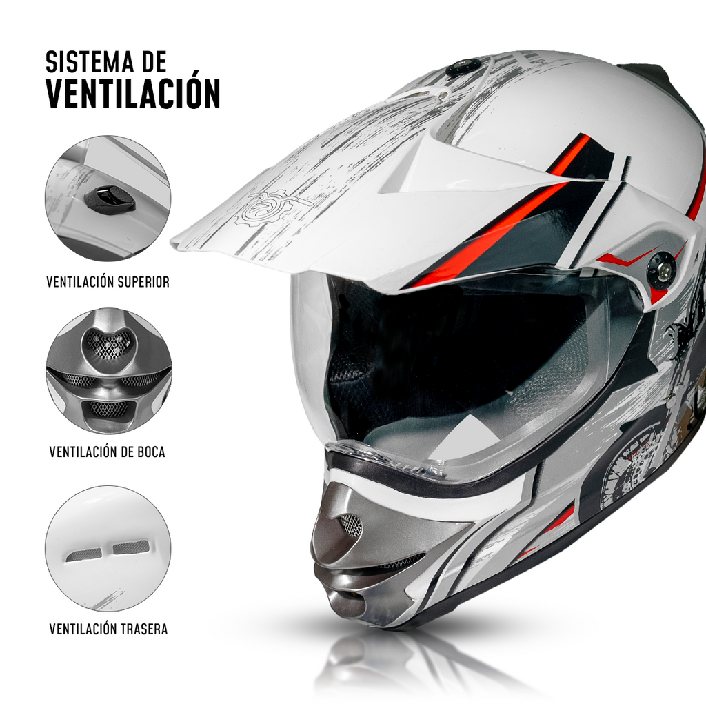 Casco Off Road R1 CC-OFR-R1-008 Motocross Enduro DOT
