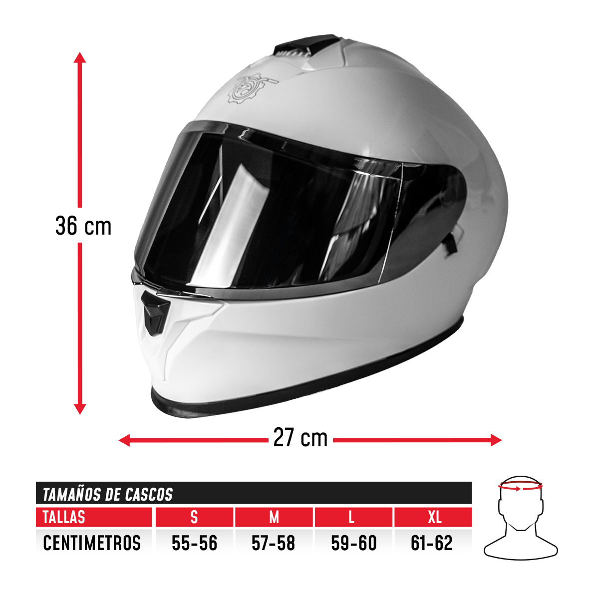 Casco Integral On Road S3 CC-INT-S3-001 Policarbonato DOT ECE