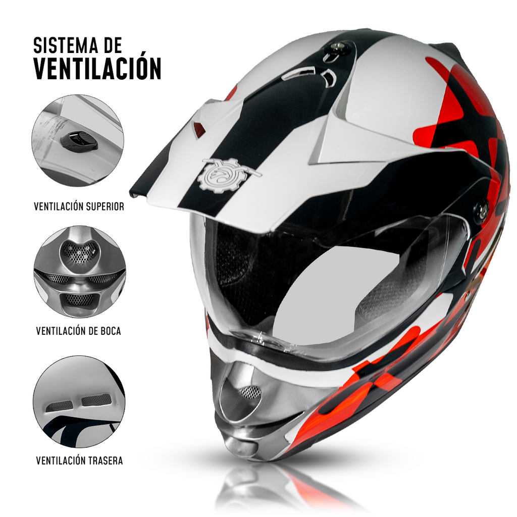 Casco Off Road R1 CC-OFR-R1-005 Uso Enduro Motocross DOT