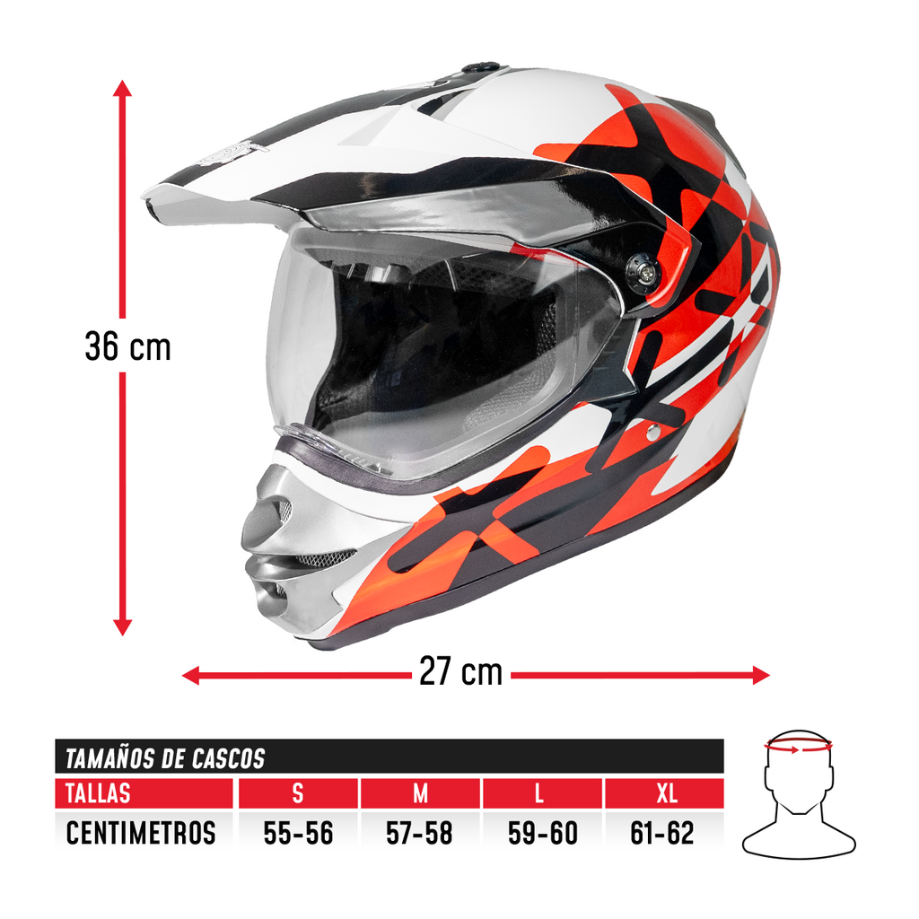 Casco Off Road R1 CC-OFR-R1-005 Uso Enduro Motocross DOT