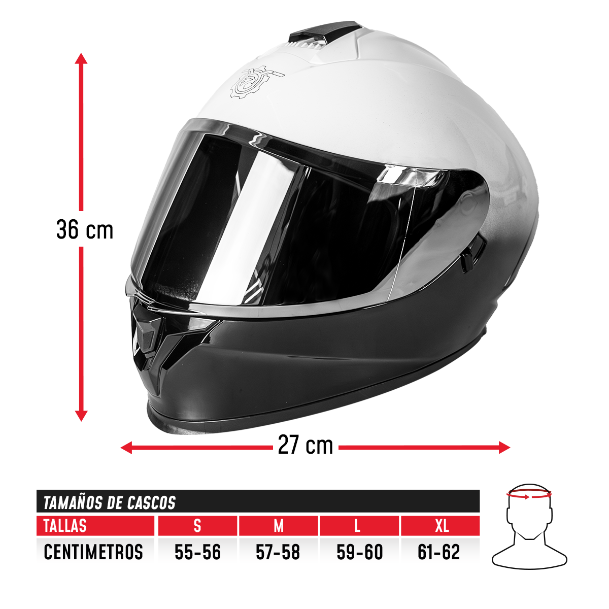Casco Integral On Road S3 CC-INT-S3-006 Policarbonato DOT ECE
