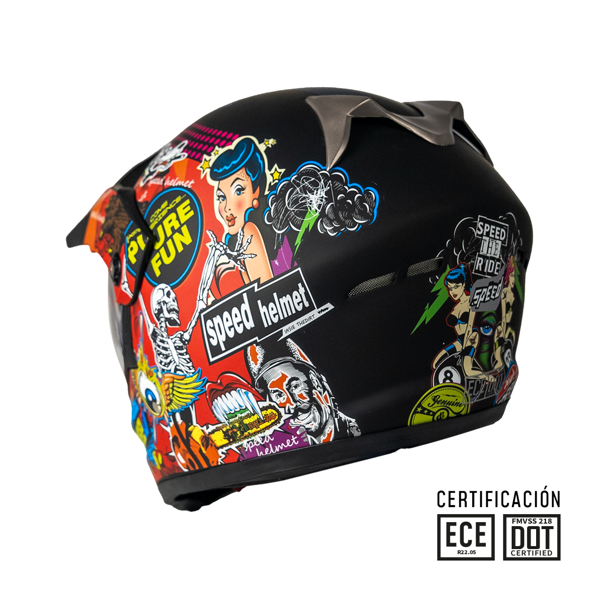 Casco Off Road R1 CC-OFR-R1-006 Certificado DOT Motocross